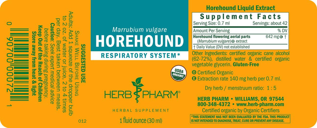 Herb Pharm Horehound Liquid Extract for Respiratory Support - 1 Fl Oz - image 9