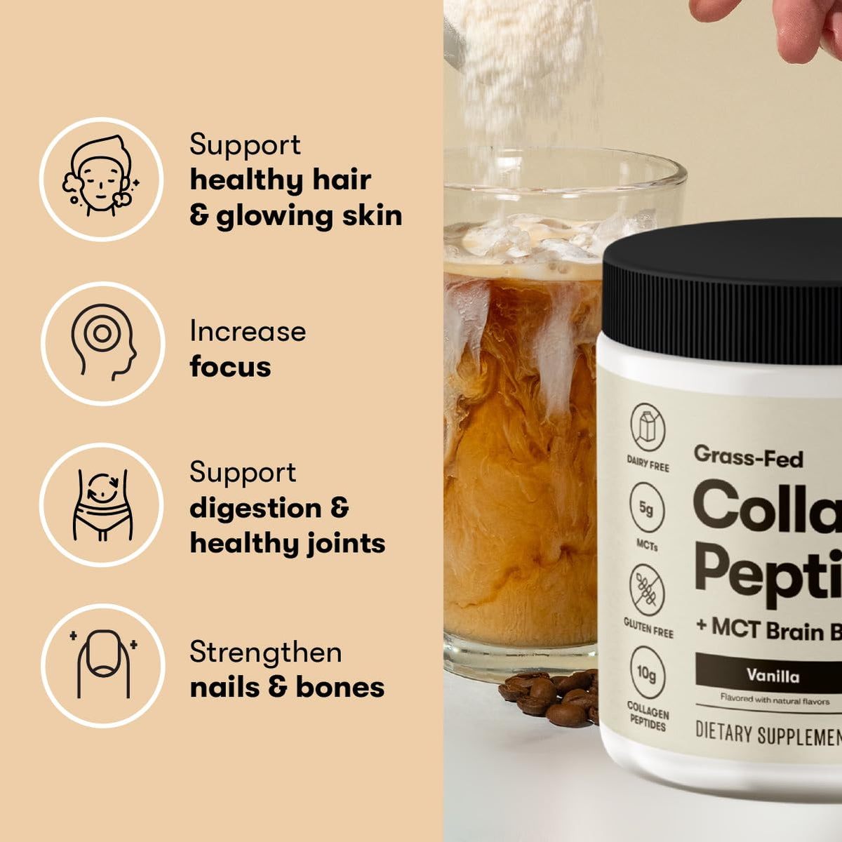 Perfect Keto Collagen Protein Powder with MCT Oil - Grassfed