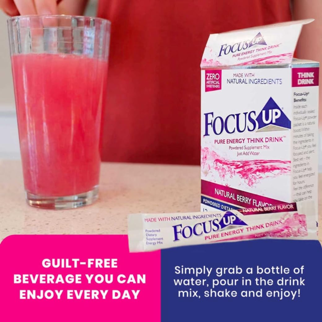 Xooma FocusUP Think Drink Brain Support Powder - 12 Stick Packs - image 3
