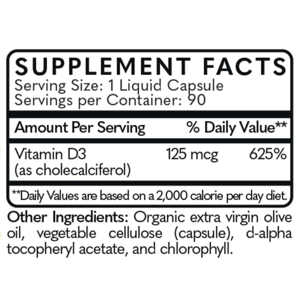 MD Logic Health D3 5000 IU Vitamin D3 - 90 Liquid Capsules - image 4