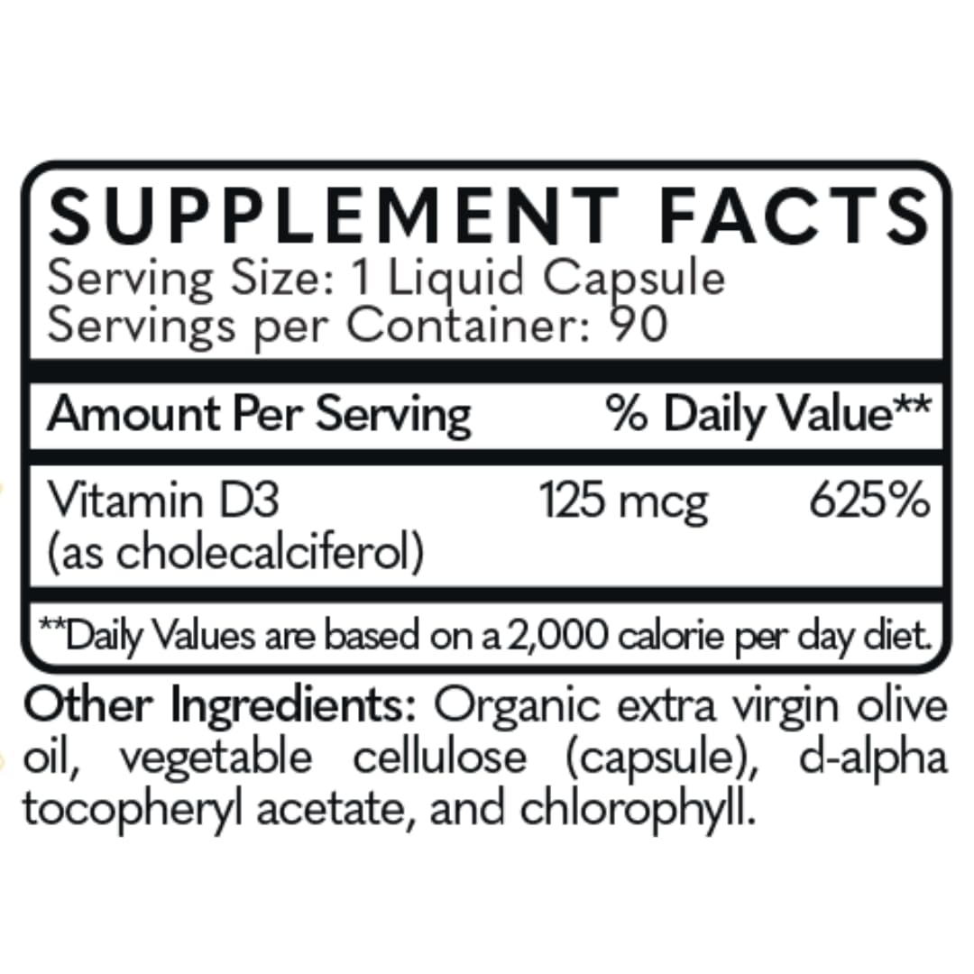 MD Logic Health D3 5000 IU Vitamin D3 - 90 Liquid Capsules - image 4