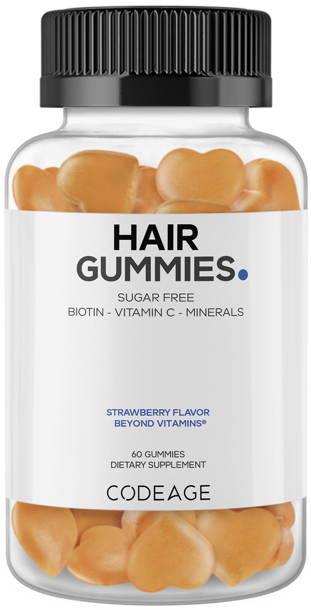 Codeage Hair Gummies Biotin 5000 mcg Sugar Free - 60 Count