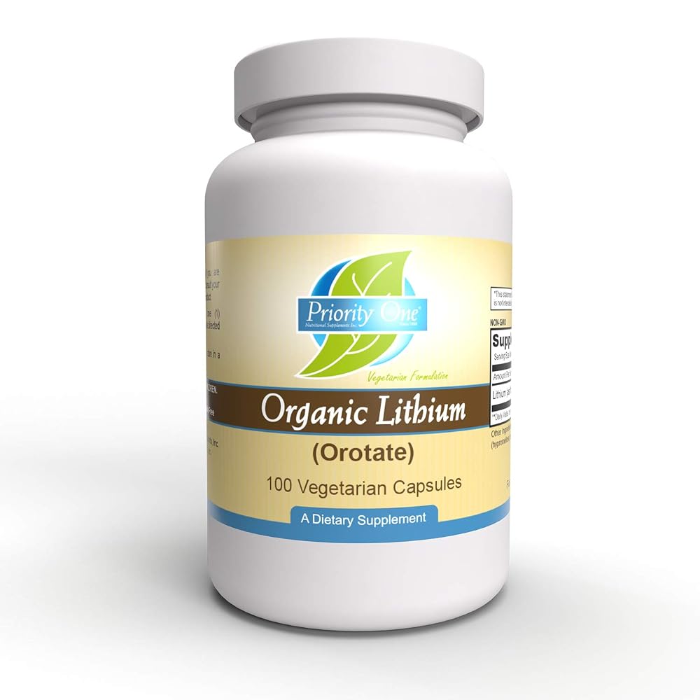 Priority One Vitamins Lithium Organic 5mg - 100 Vegetarian Capsules