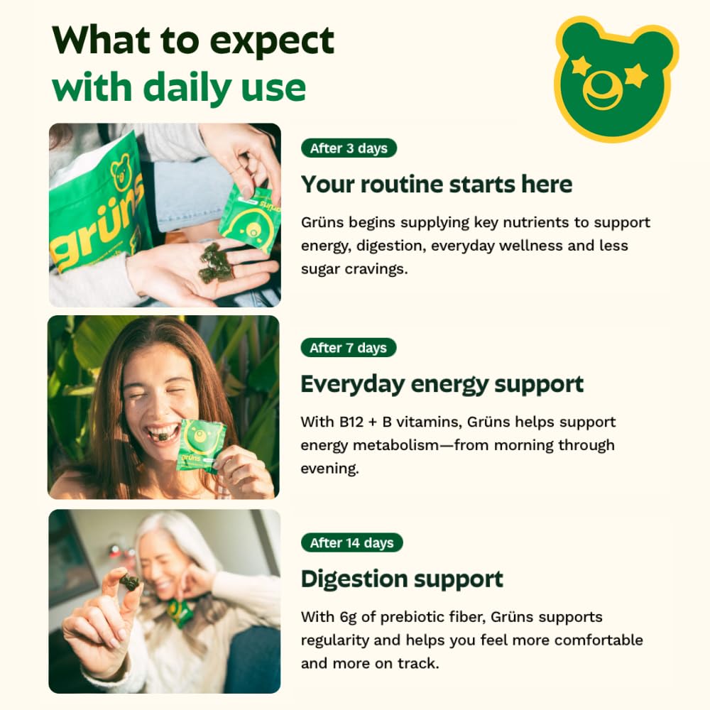 Grüns Gruns Adult Super Greens Multivitamin Gummies