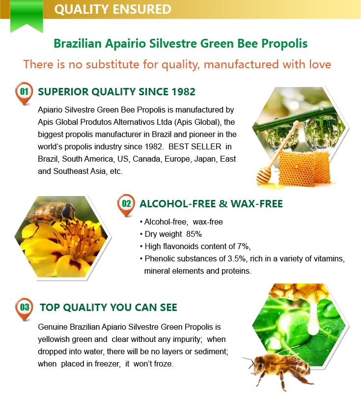 Apiario Silvestre Brazilian Green Bee Propolis Liquid Extract - 3 Fl Oz - image 7