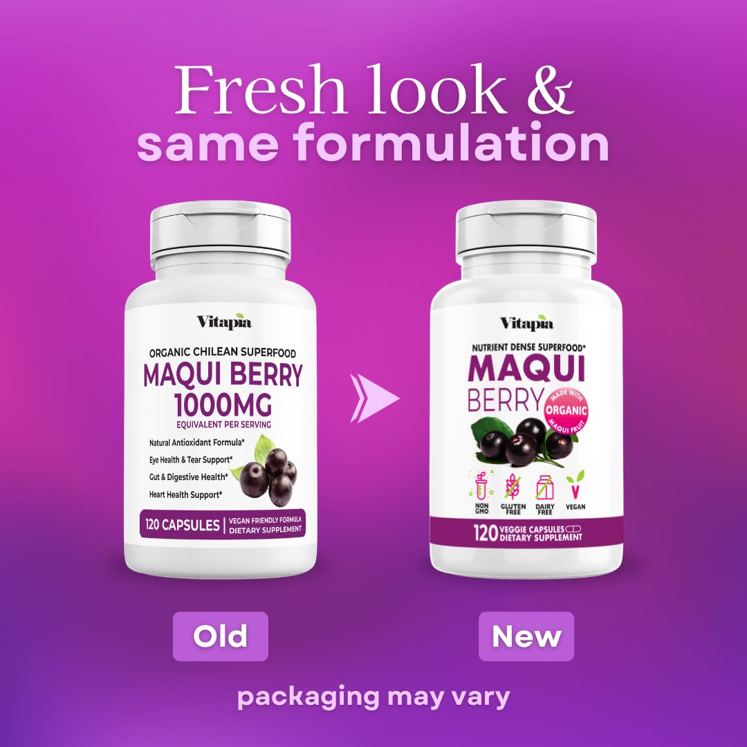 Vitapia Maqui Berry 1000mg Supplement - 120 Veggie Capsules - image 2
