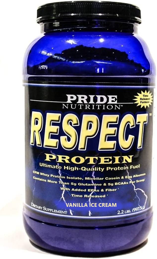 Pride Nutrition Respect Protein Vanilla Ice Cream Time Released - 34.56 oz