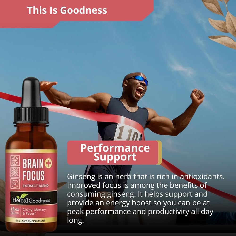 Herbal Goodness Brain and Focus Supplement Liquid Extract - 1 Fl Oz - image 4