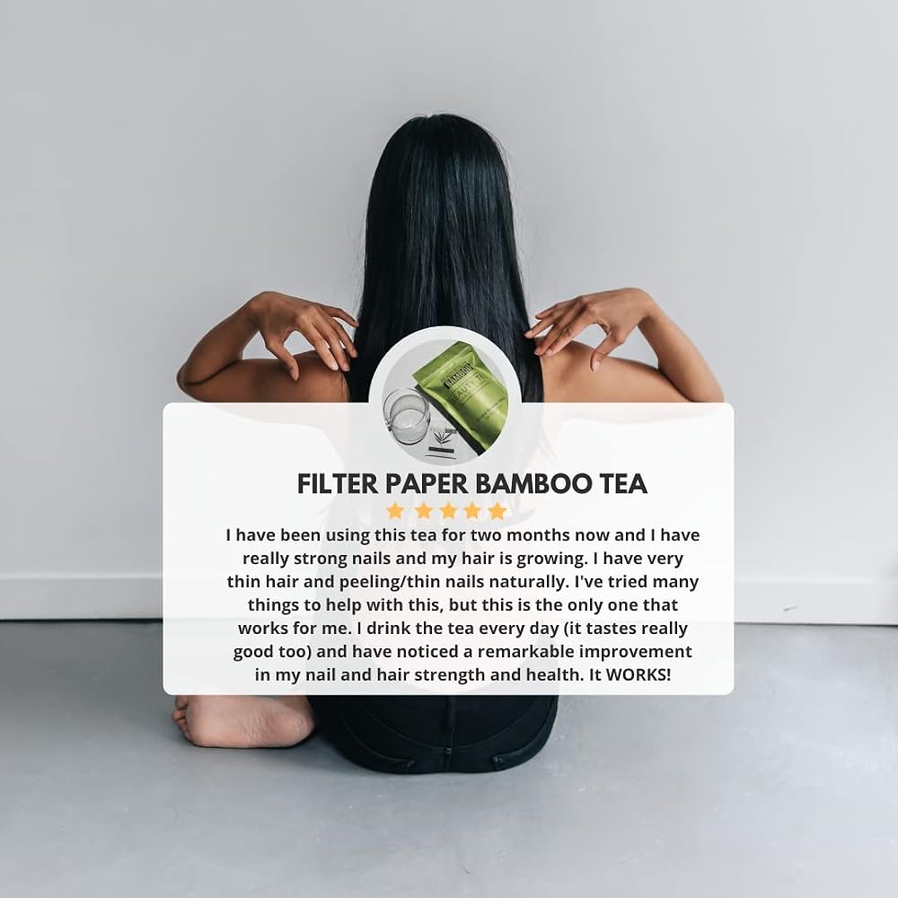 Beautifully Bamboo Silica Rich Bamboo Tea for Hair, Skin, Nails - 30 Bags - image 3