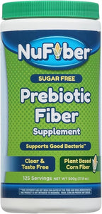 NuFiber Daily Prebiotic Fiber Powder for Digestive Health - 125 Servings