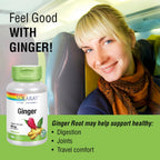 SOLARAY Ginger Root 1100 mg Capsules for Digestion - 180 Vegetarian Capsules - image 3