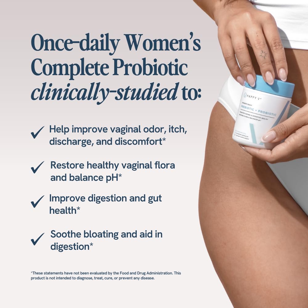 Happy V Dr. Formulated Vaginal Probiotics for Women - 60 Capsules - image 2