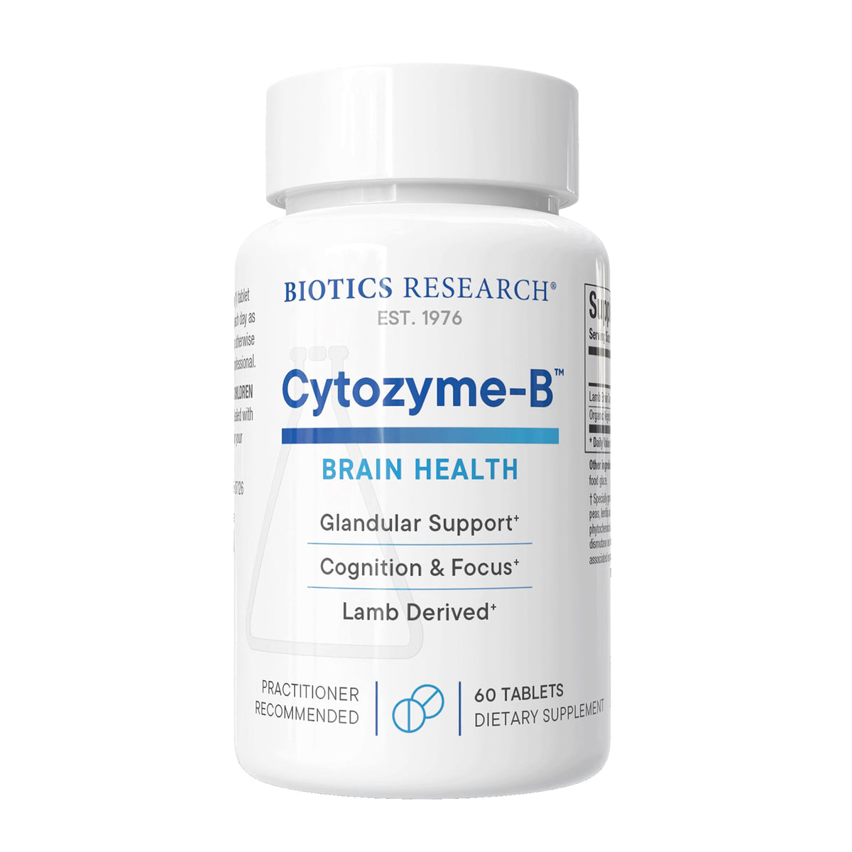 BIOTICS RESEARCH Cytozyme B Brain Health Support - 60 Tablets