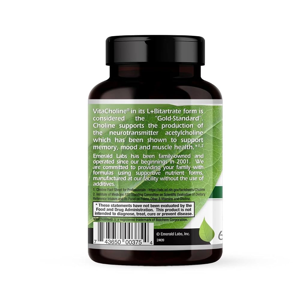 Emerald Labs VitaCholine 550 mg Choline Supplement - 60 Vegetable Capsules - image 4