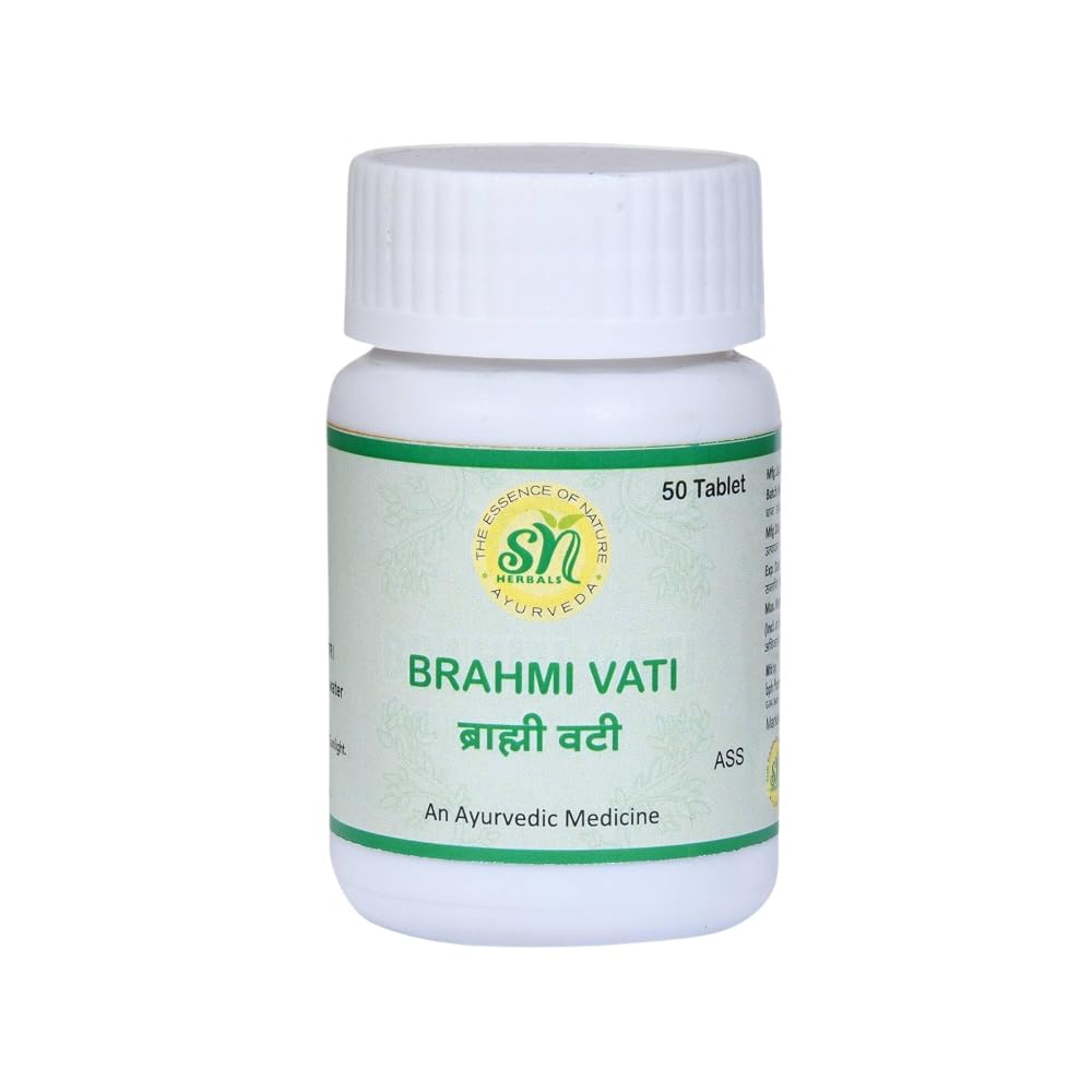 SN Herbals Brahmi Vati Ayurvedic Herbal Tablets - 50 Tablets