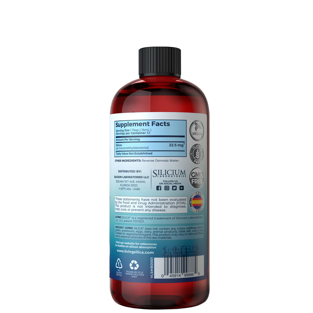 Living Silica ORGONO Collagen Booster Liquid - 16.9 Fl Oz - image 2