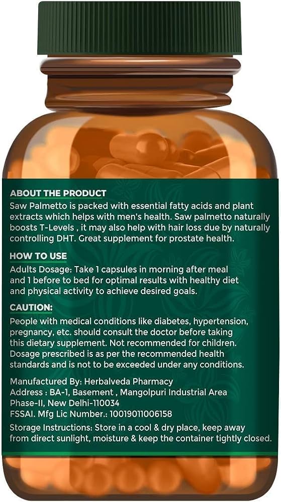 THRU Saw Palmetto Extract 800mg - 60 Vegetarian Capsules - image 3