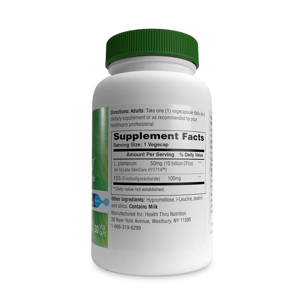 Health Thru Nutrition Skineu Probiotic + Prebiotic - 30 Vegetarian Capsules - image 3