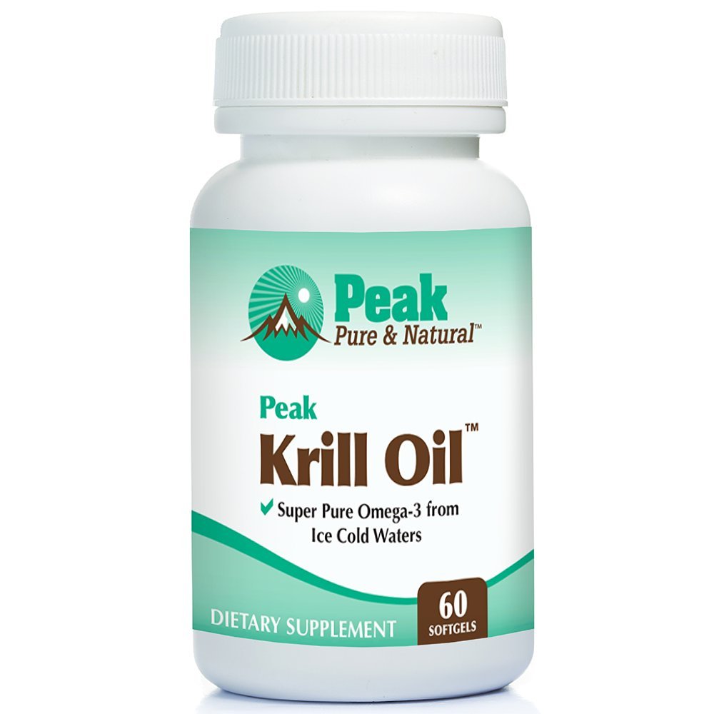Peak Pure & Natural Krill Oil Omega 3 with EPA & DHA - 60 Softgels