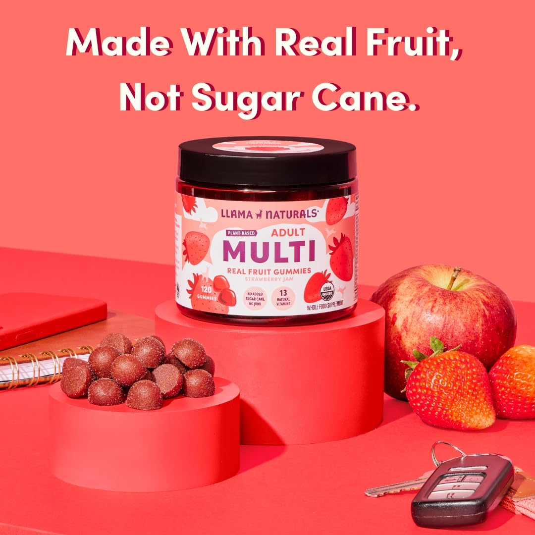 Llama Naturals Real Fruit Gummy Vitamins for Adults