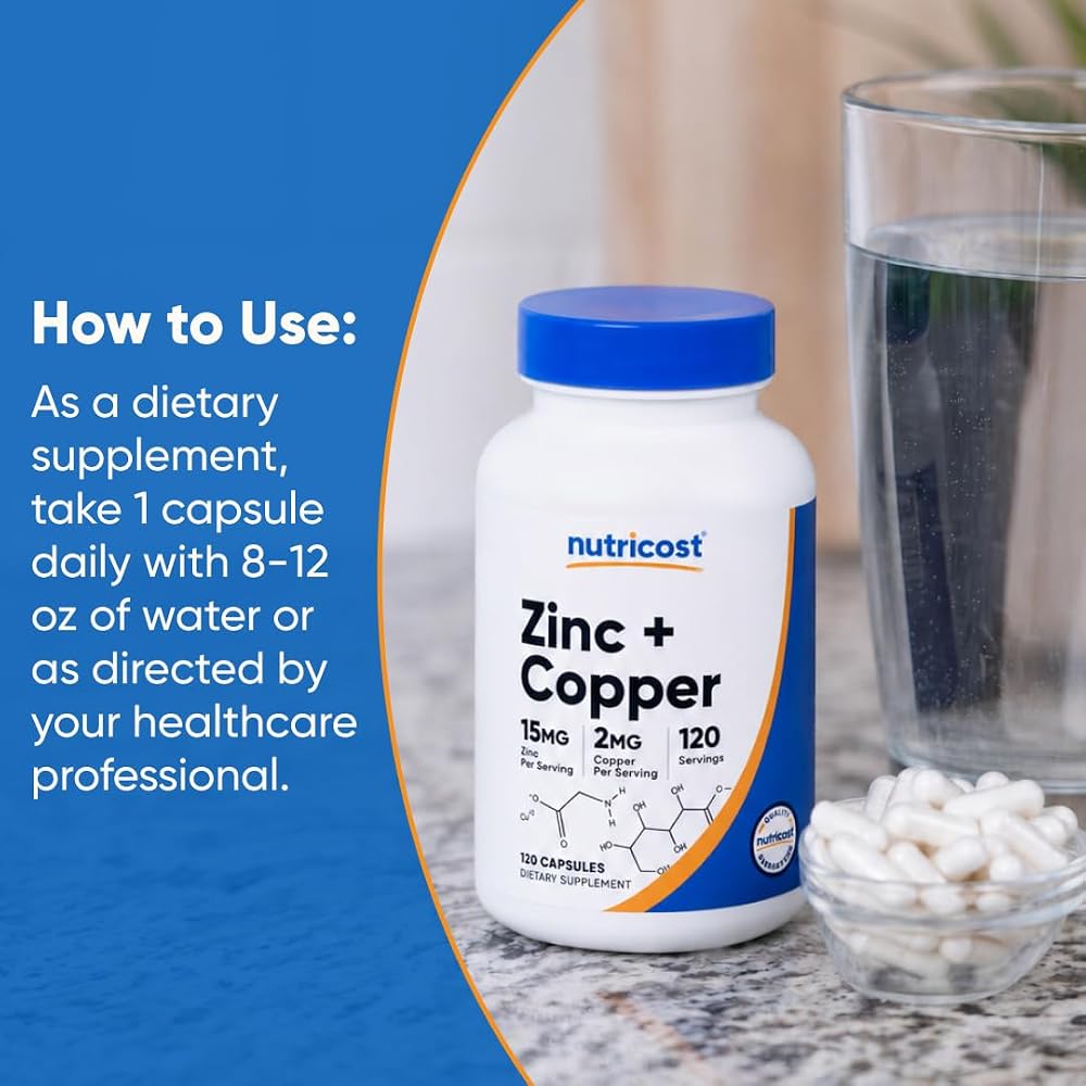 Nutricost Zinc + Copper Capsules - 120 Vegetarian Capsules - image 7