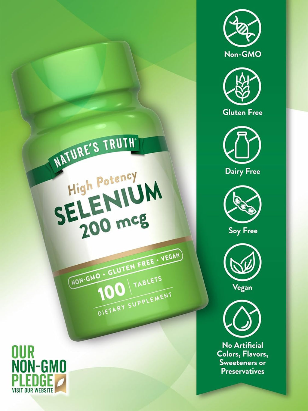 Nature's Truth High Potency Selenium 200 mcg - 300 Tablets - image 3