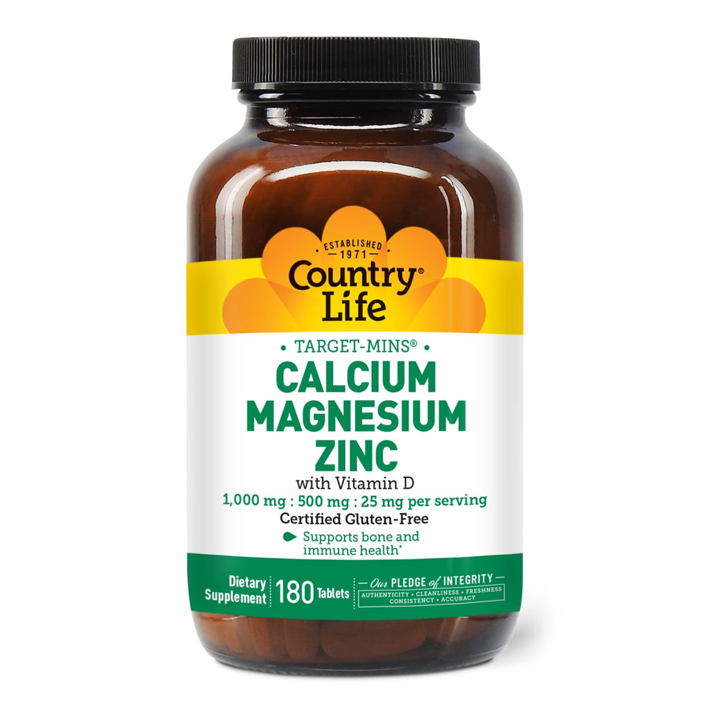 Country Life Target Mins Calcium-Magnesium Zinc with Vitamin D