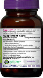 Oregon's Wild Harvest Cranberry Organic Urinary Tract Support - 60 Capsules - image 2