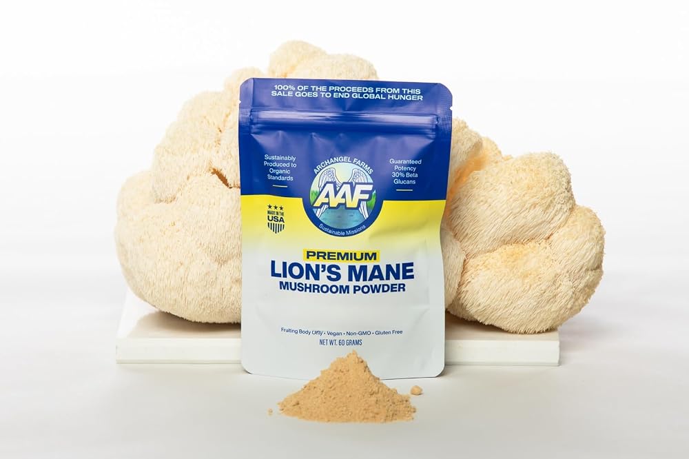 ArchAngel Farms Lion's Mane Mushroom Powder Brain Supplement - 60g