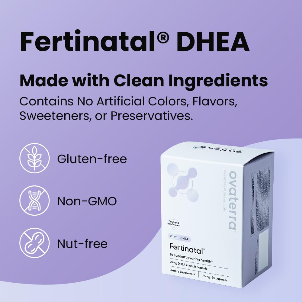 Fertinatal Micronized DHEA 25mg Fertility Supplement - 84 Capsules - image 3