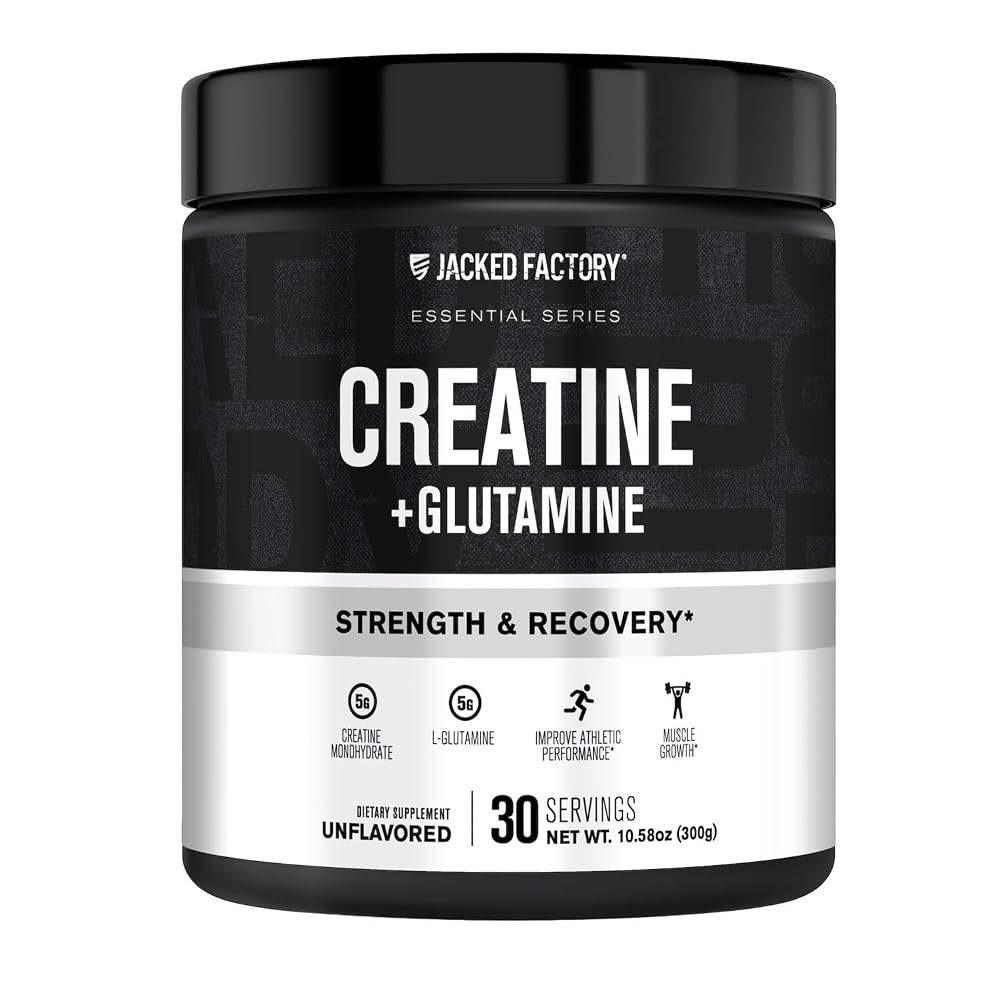 Jacked Factory Creatine + Glutamine - Creatine Supplement