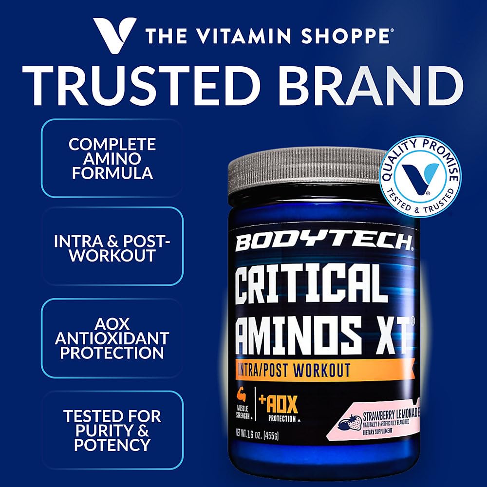 BodyTech Critical Aminos XT Powder, Strawberry Lemonade - 45 Servings - image 2