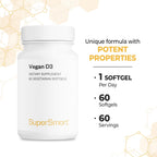 Supersmart Vegan Vitamin D3 5000 IU - 60 Softgels - image 4