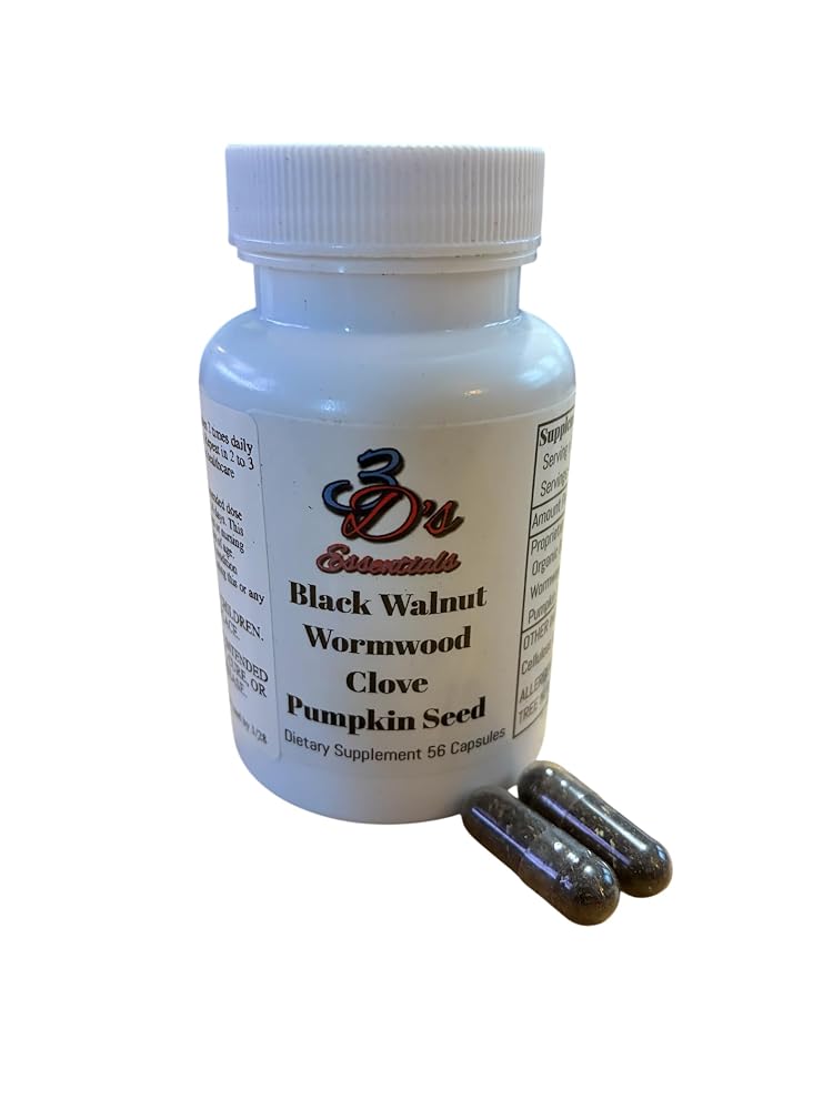 3D's Essentials Black Walnut Wormwood Complex - 56 Capsules