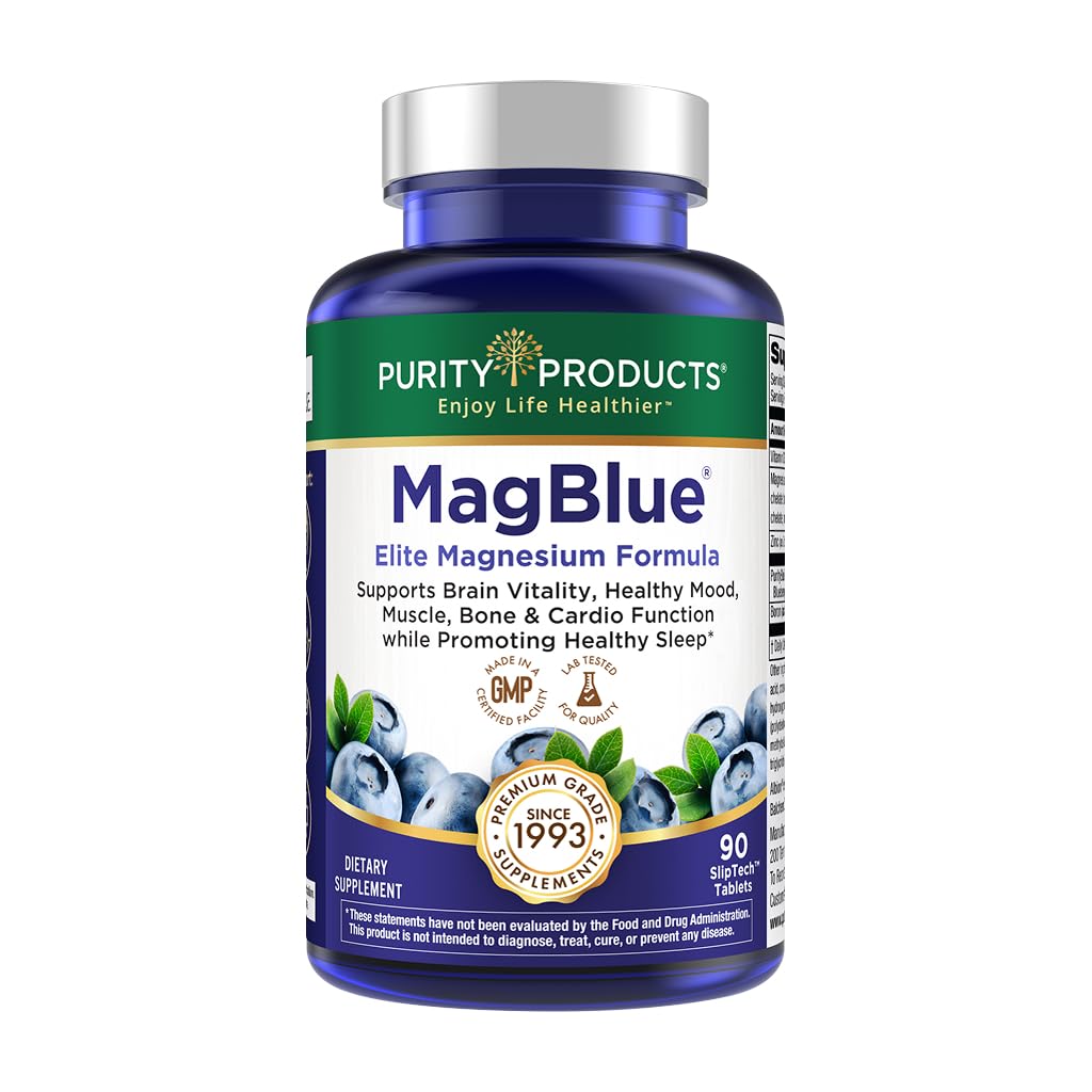 Purity Products MagBlue Magnesium Glycinate 350mg - 90 Tablets