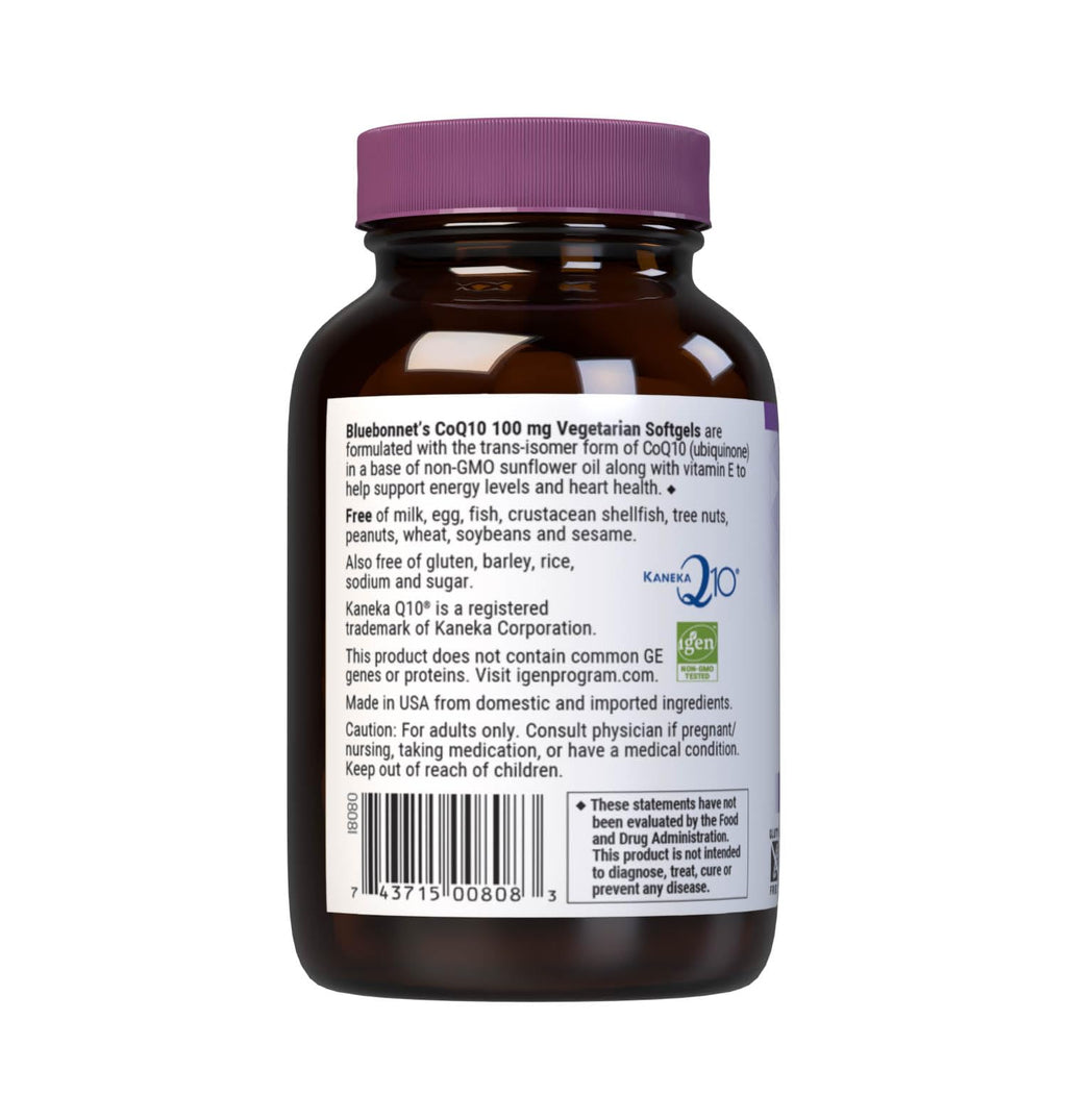 Bluebonnet CoQ-10 100 mg Vegetarian Softgels - 60 Count - image 3
