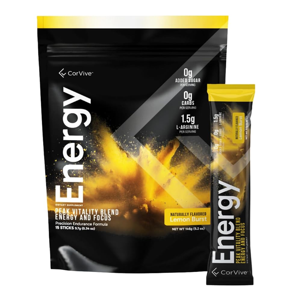 CorVive Energy Natural Energy & Focus Supplement - 15 Stick Packs
