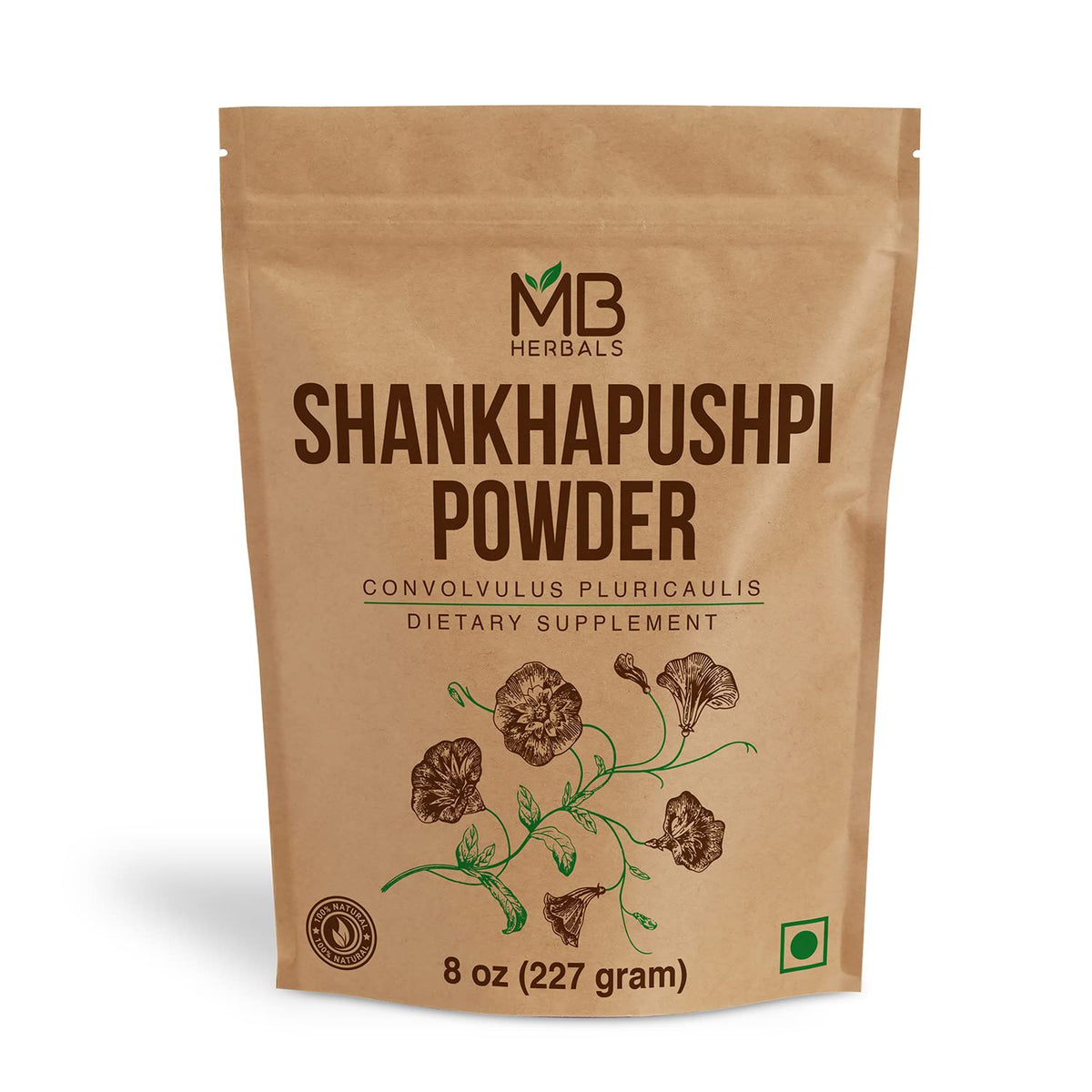 MB Herbals Shankhapushpi Powder - 8 oz (227g)