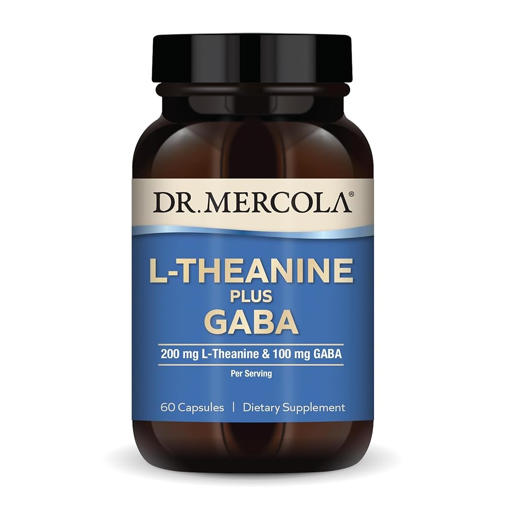 Dr. Mercola L-Theanine Plus GABA, 200 mg