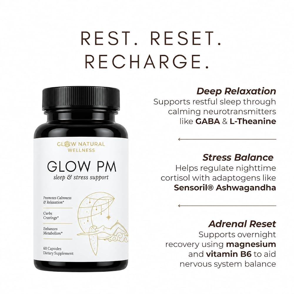 Glow Natural Wellness Glow PM Sleep Supplement - 60 Capsules - image 4