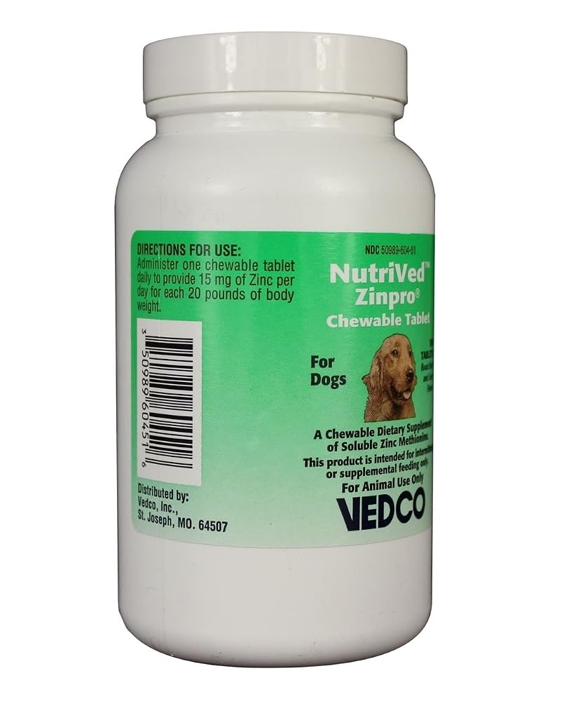 Dog for Dog NutriVed ZinPro Chewable Tablets for Dogs - 100 Count - image 3