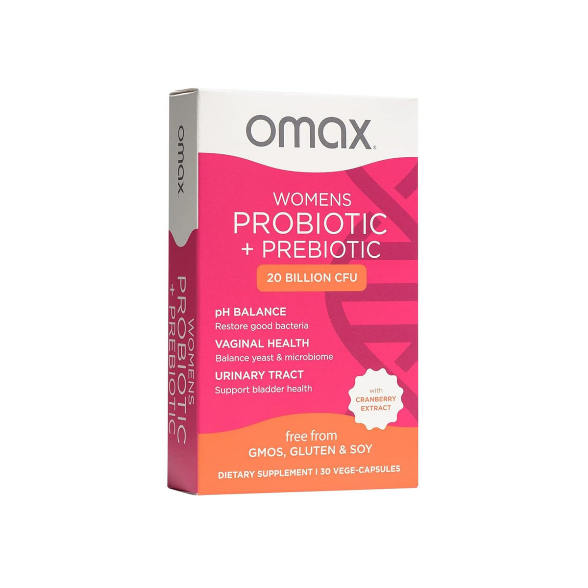 Omax3 Omax Cranberry Extract Probiotic for Women + Prebiotic Chicory