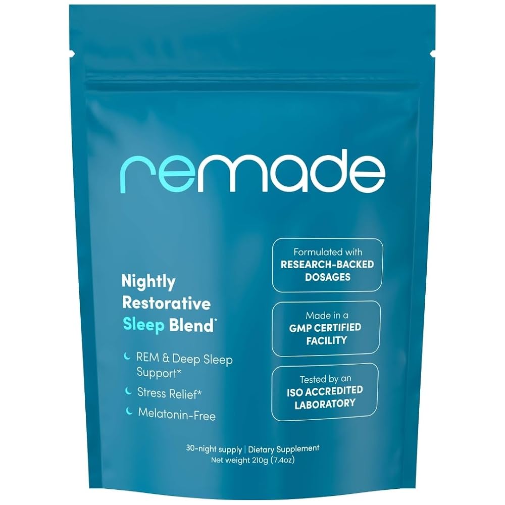 Remade Natural Sleep Aid Without Melatonin Powder - 7.4 oz