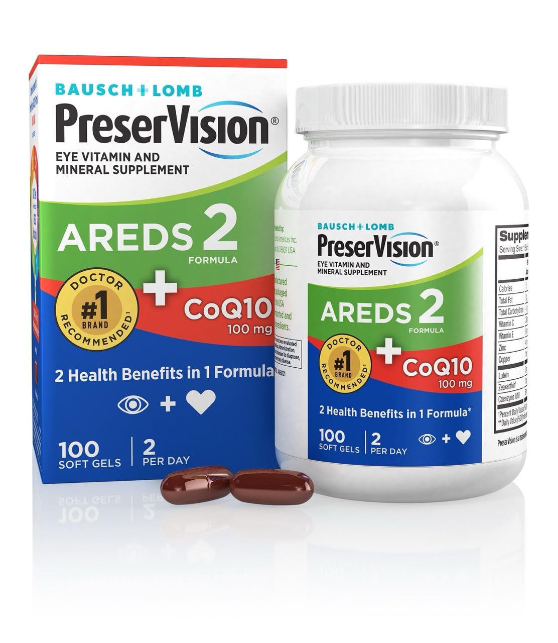 PreserVision AREDS 2 Eye Vitamins for Macular Support with CoQ10