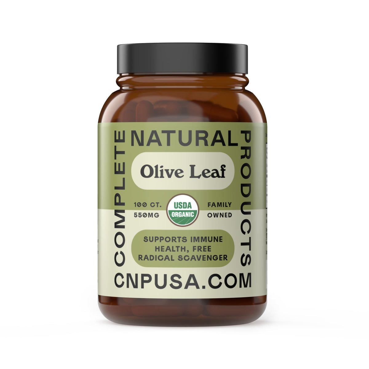 Complete Natural Products Organic Olive Leaf Extract 550mg - 100 Capsules