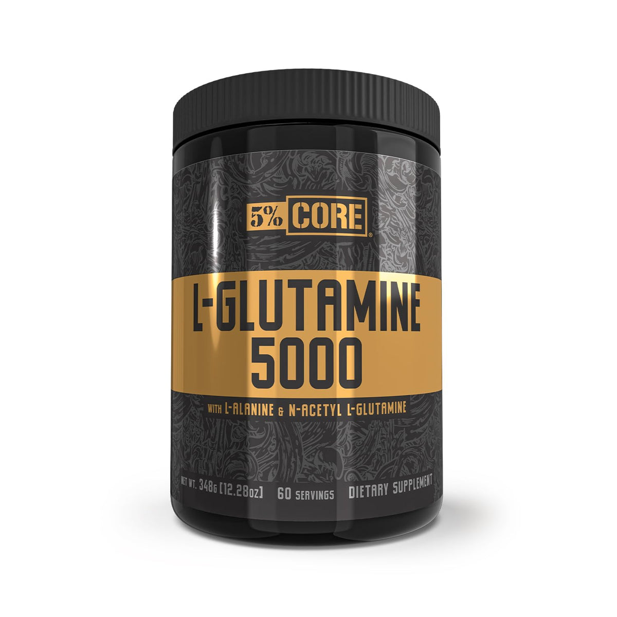 5% Nutrition Core L-Glutamine 5000 mg Powder - 12.28 oz