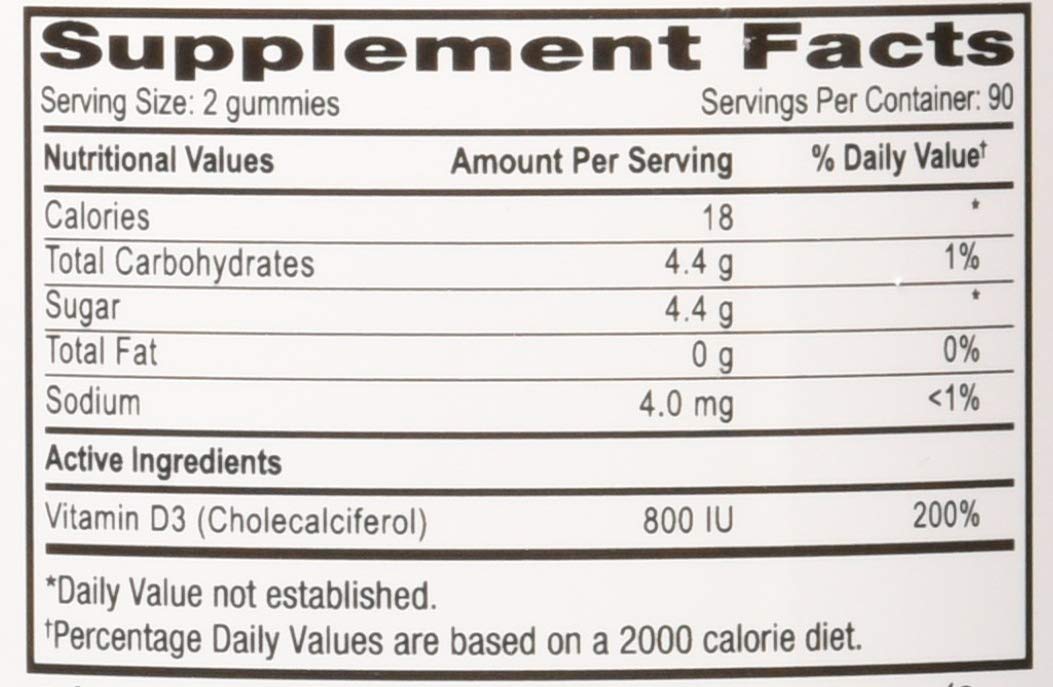 Lutrovita Vitamin D3 Mix Gummy Peach & Sour Cherry - 180 Count - image 6
