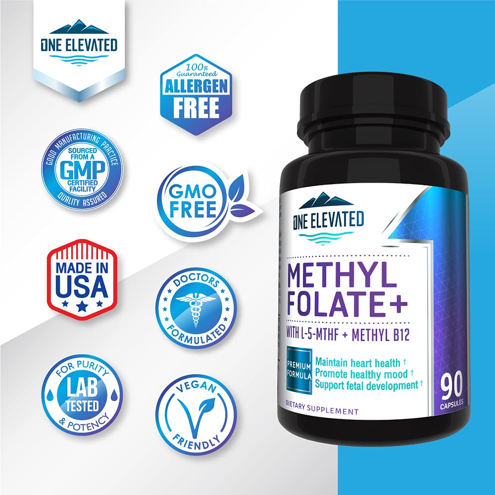 One Elevated Methyl Folate B Complex - 90 Capsules - image 9