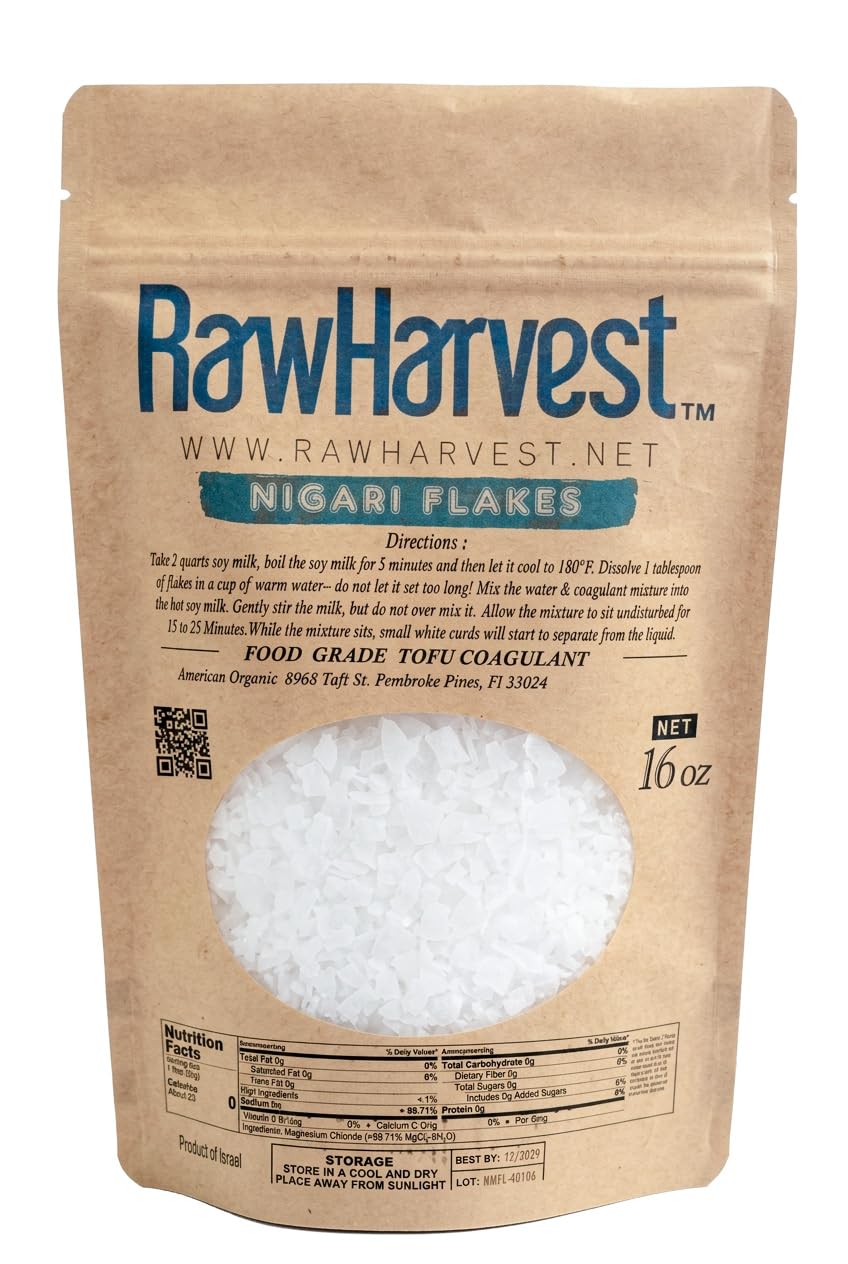 RawHarvest Food Grade Nigari Flakes Tofu Coagulant - 16 oz