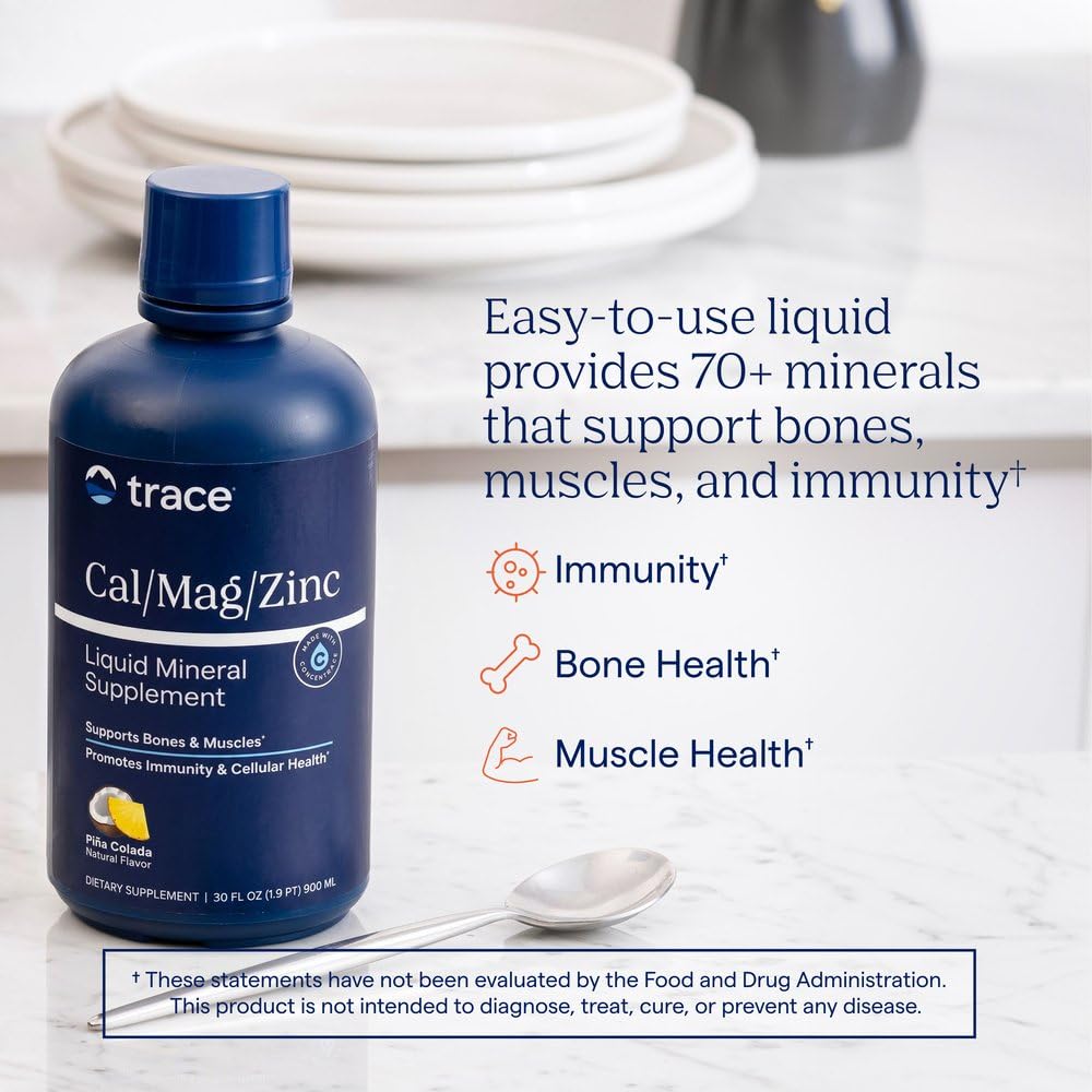 Trace Minerals Liquid Cal Mag Zinc with Vitamin D3 - 32 fl oz - image 2
